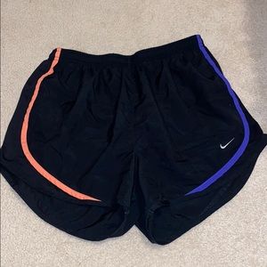 black nike shorts with colored accents